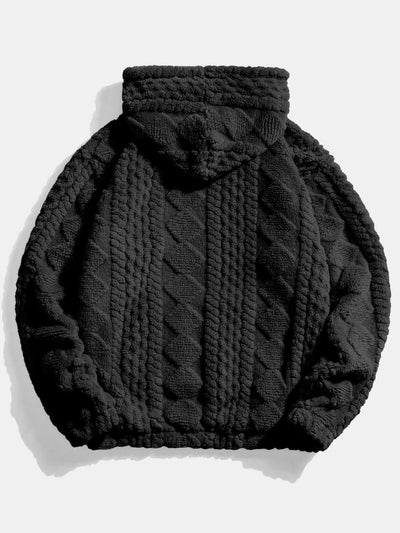 Yuri | Geometry Jacquard Teddy Hoodie