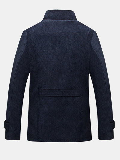 Mateo | Teddy Lined Funnel Neck Wool Look Coat