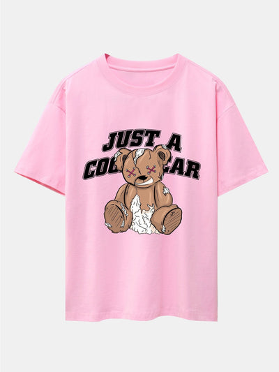 Joseph® | Tattered Bear Print Drop Shoulder Oversize T-Shirt