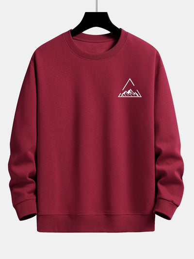 Lars® | Triangle Mountain Print Relax Fit Sweatshirt