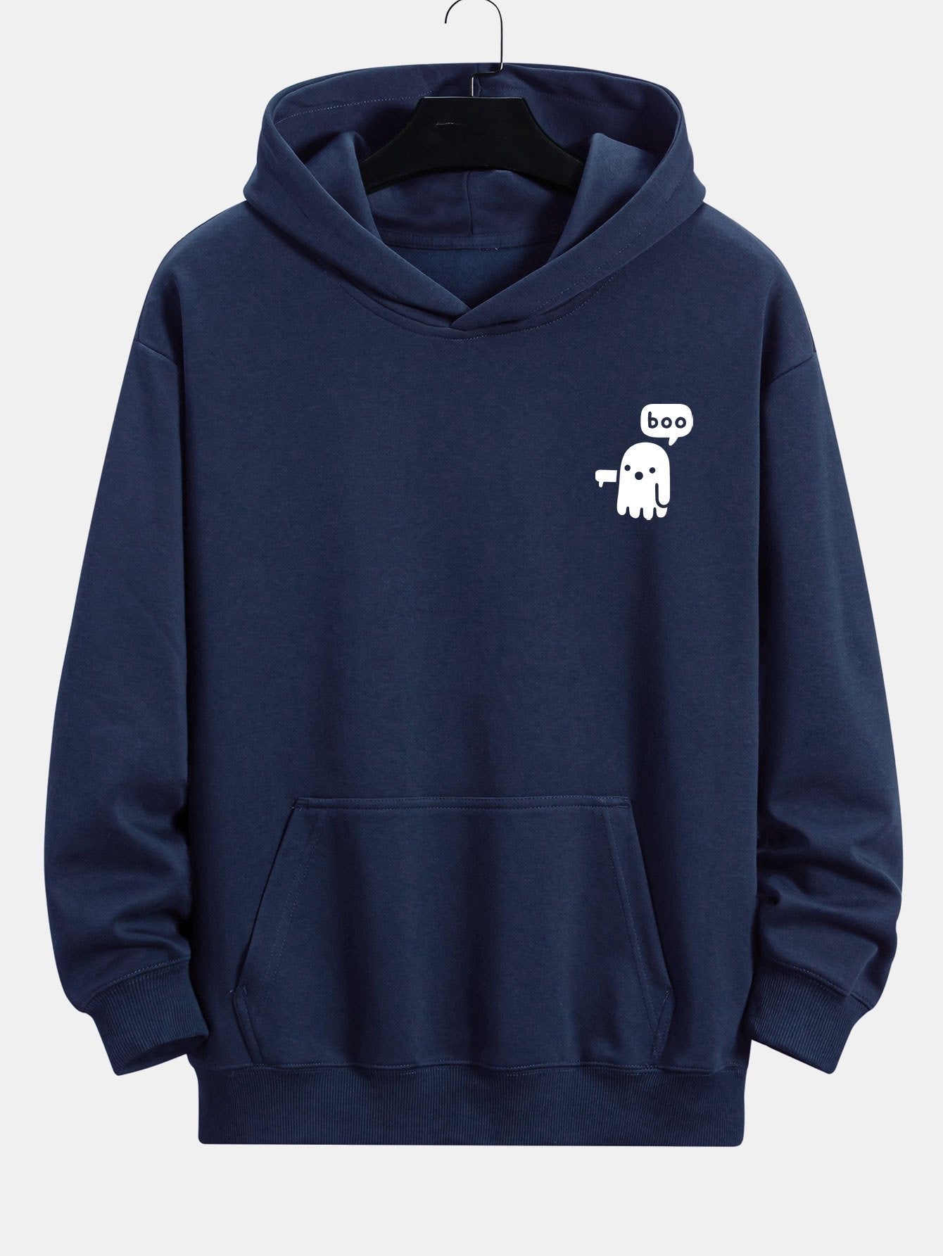 Winston | Boo Ghost Print Relax Fit Hoodie