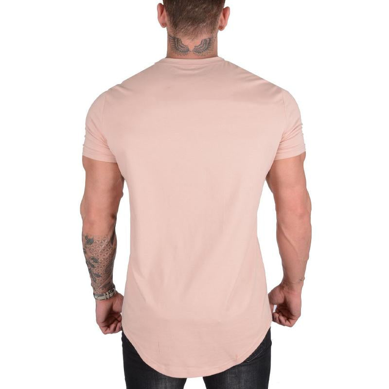 Men's Solid Color Loose Rond Neck Short Sleeve T-Shirt