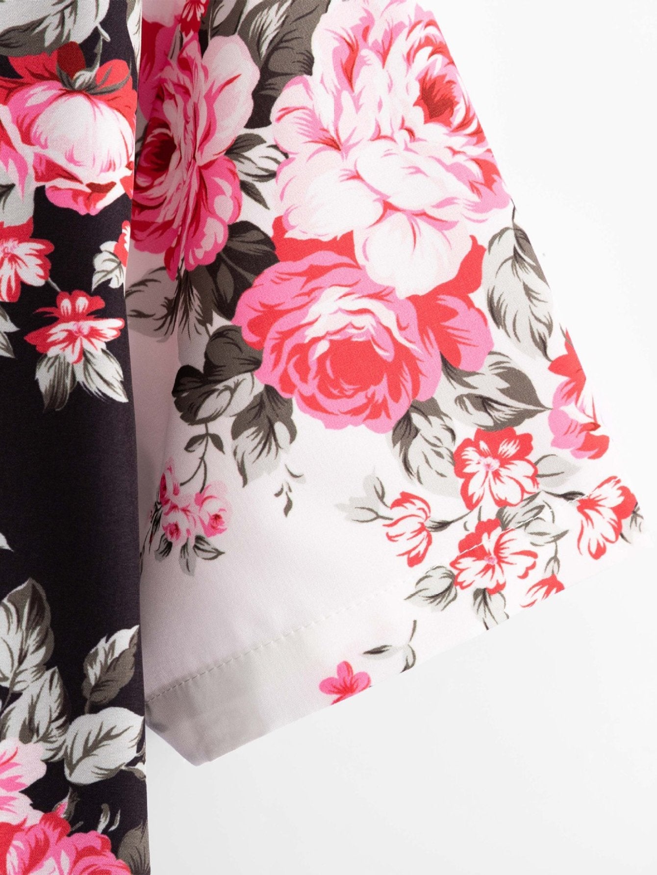 Warren® | Two Tone Rose Print Button Up Shirt