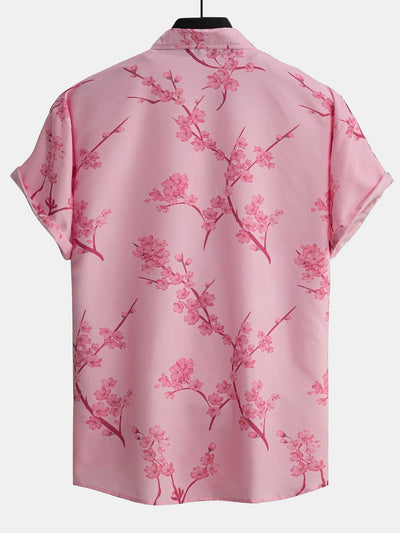 Johan® | Cherry Blossoms Print Button Up Shirt