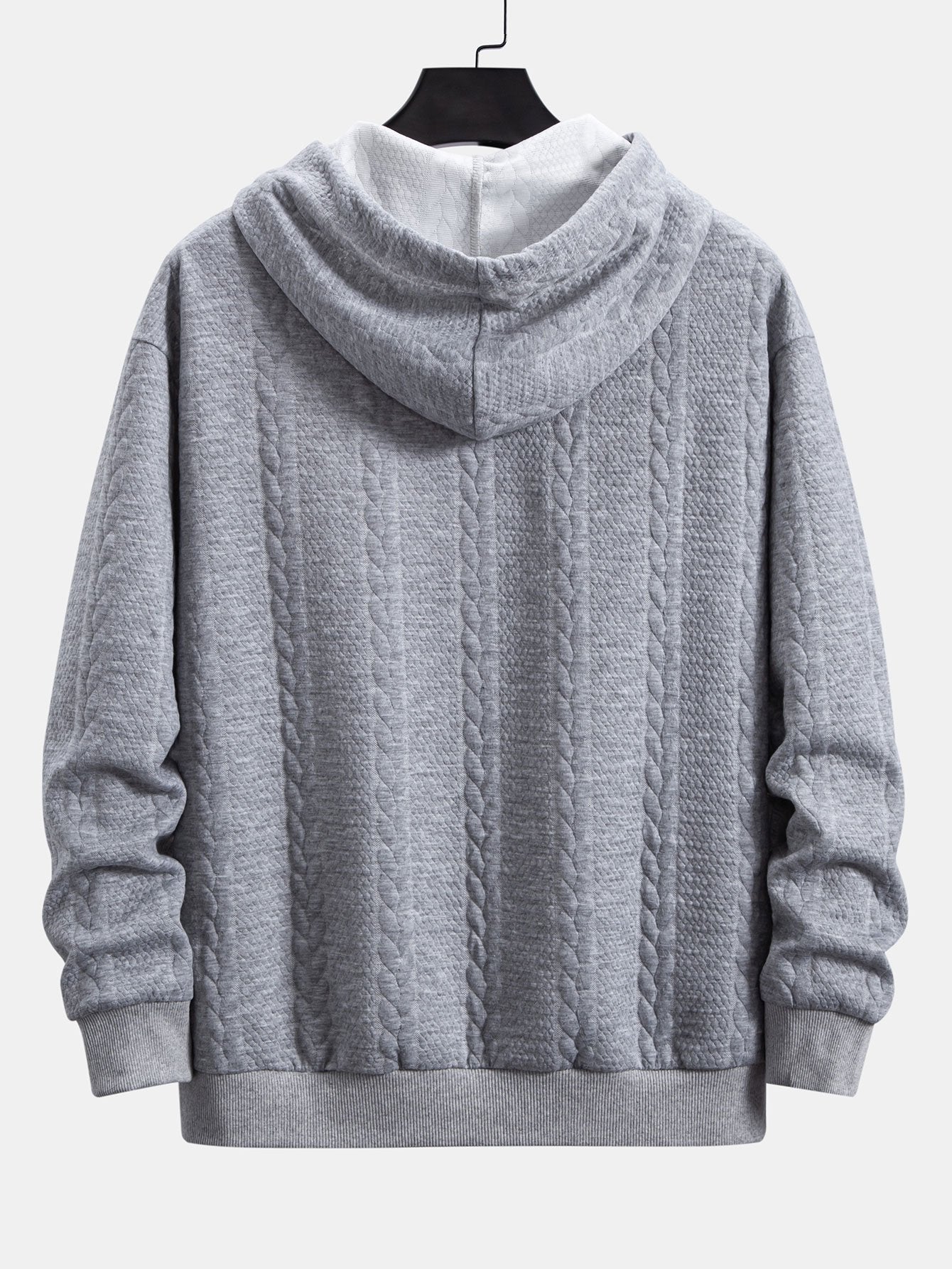 Bruce | Relax Fit Wheat Jacquard Hoodie