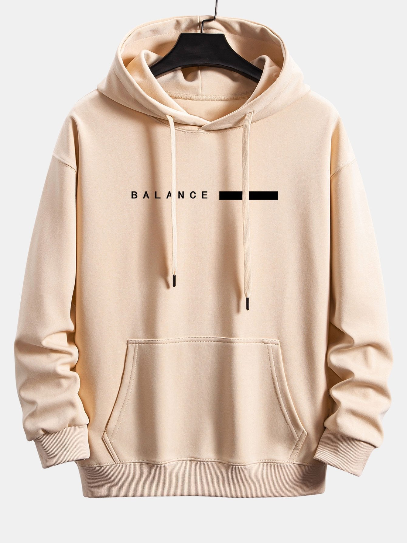 Alan | Balance Stripe Print Relax Fit Hoodie