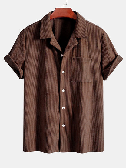 Adalrich® | Short Sleeve Corduroy Cuban Shirt & Shorts