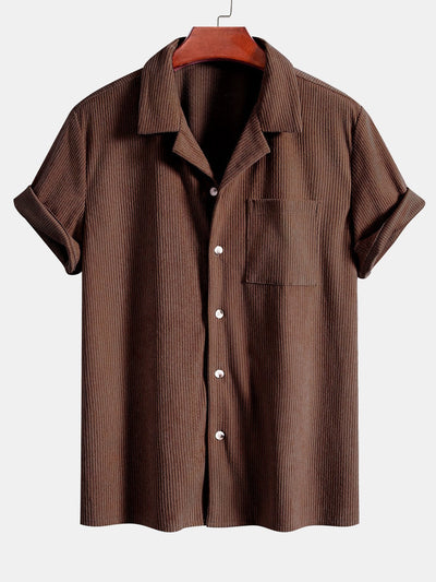 Adalrich® | Short Sleeve Corduroy Cuban Shirt & Shorts