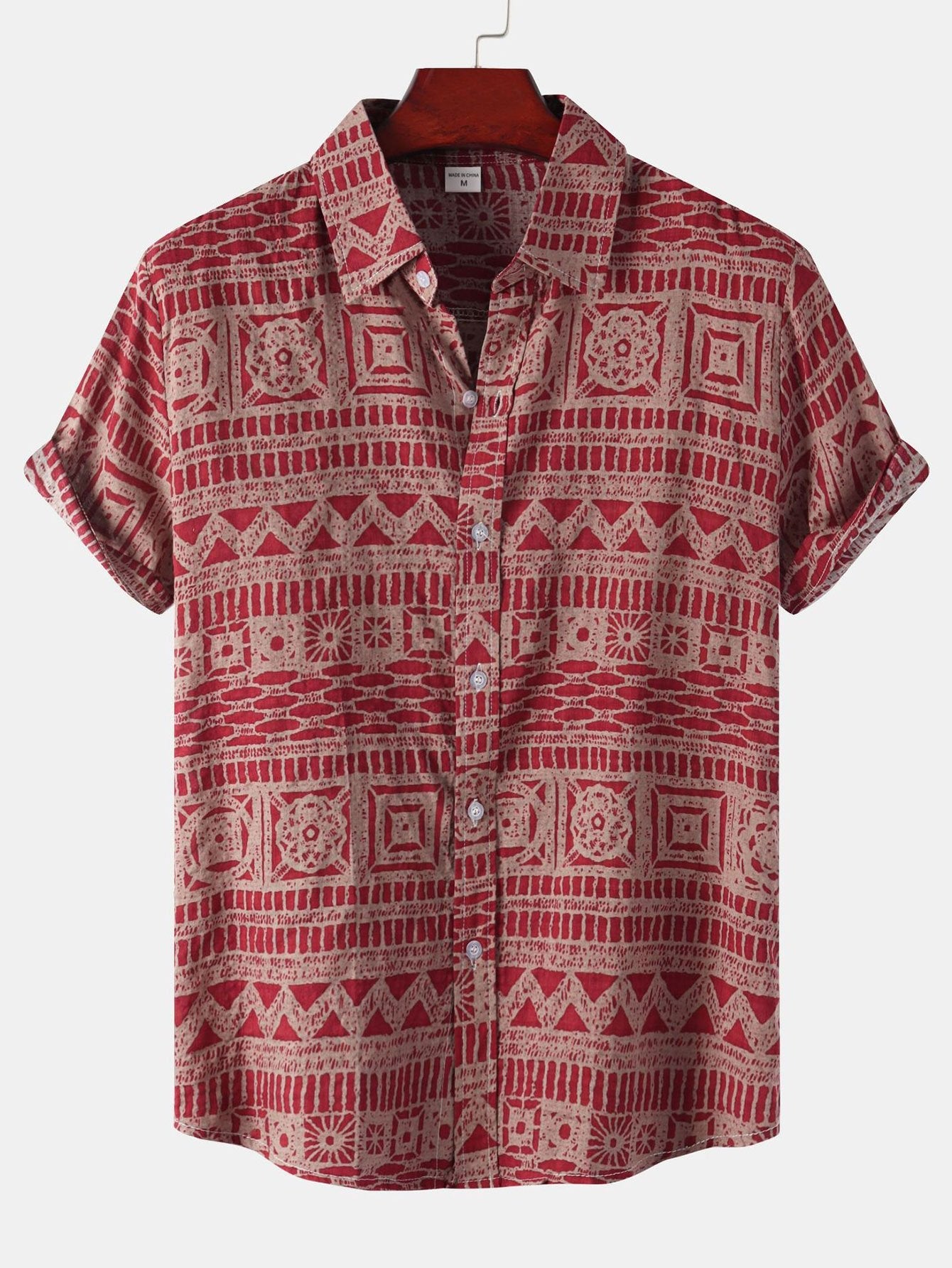 Kian® | Tribal Print Button Up Shirt