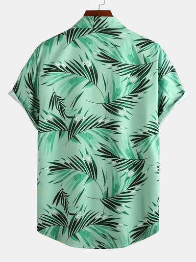Alured® | Leaf Print Button Up Shirt