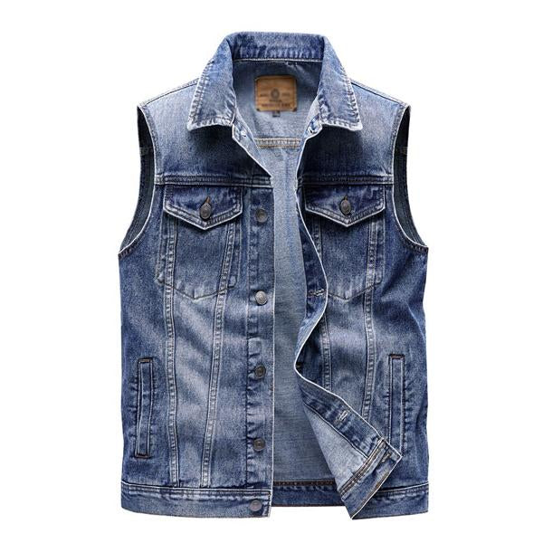 Men's Retro Lapel DeniVest