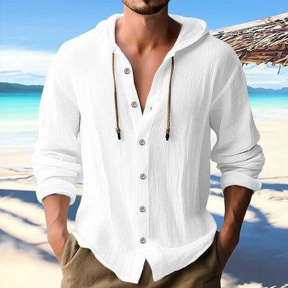 Bessy® | Men's Solid Color Single Breasted Long Sleeve Hoodie 00951247X