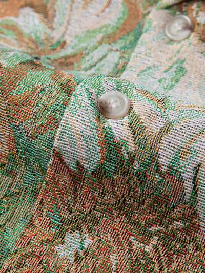 Tobías® | Painted Floral Jacquard Cuban Shirt