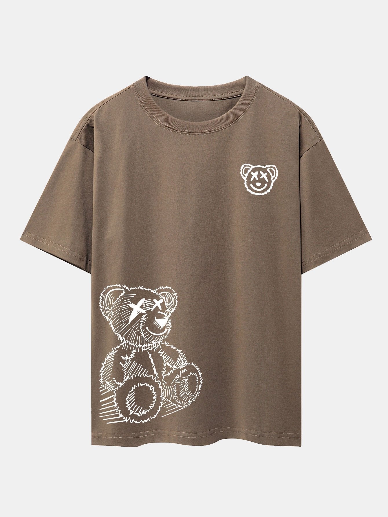 Héctor® | Cartoon Bear Print Drop Shoulder Oversize T-Shirt