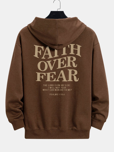 Bruno | Faith Over Fear Print Relax Fit Hoodie
