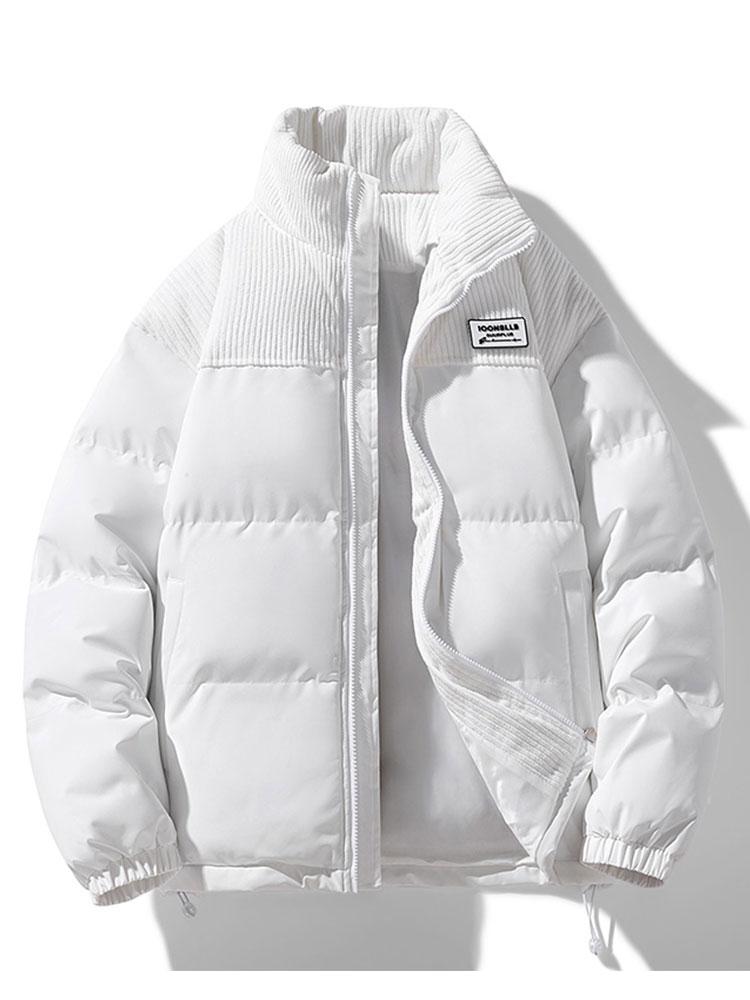 Alonso | Corduroy Panel Puffer Coat