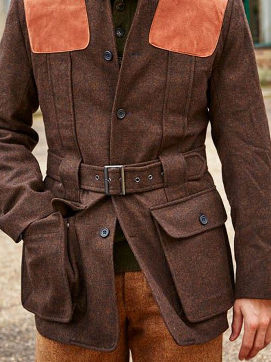 Sede Wool Patchwork Doble Pocket Lace-p Casal Jacket D