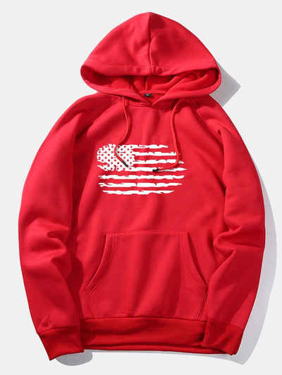Patricio | American Flag Print Hoodie