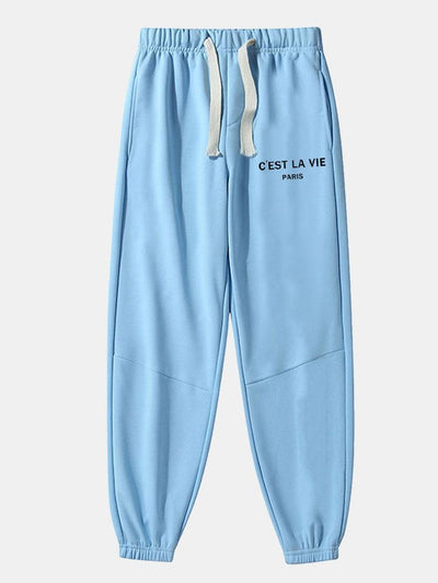 Bampfylde® | Paris Print Cotton Blend Jogger Pants