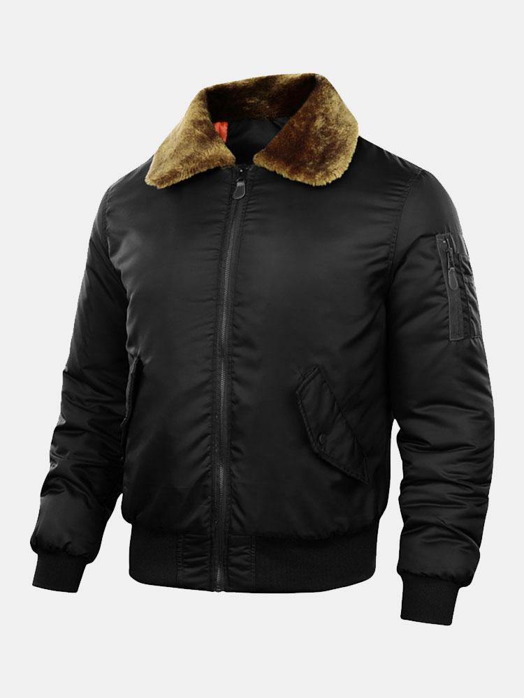 Ronan | Quilted Lined Bomber Jacket With Faux Fur Collar