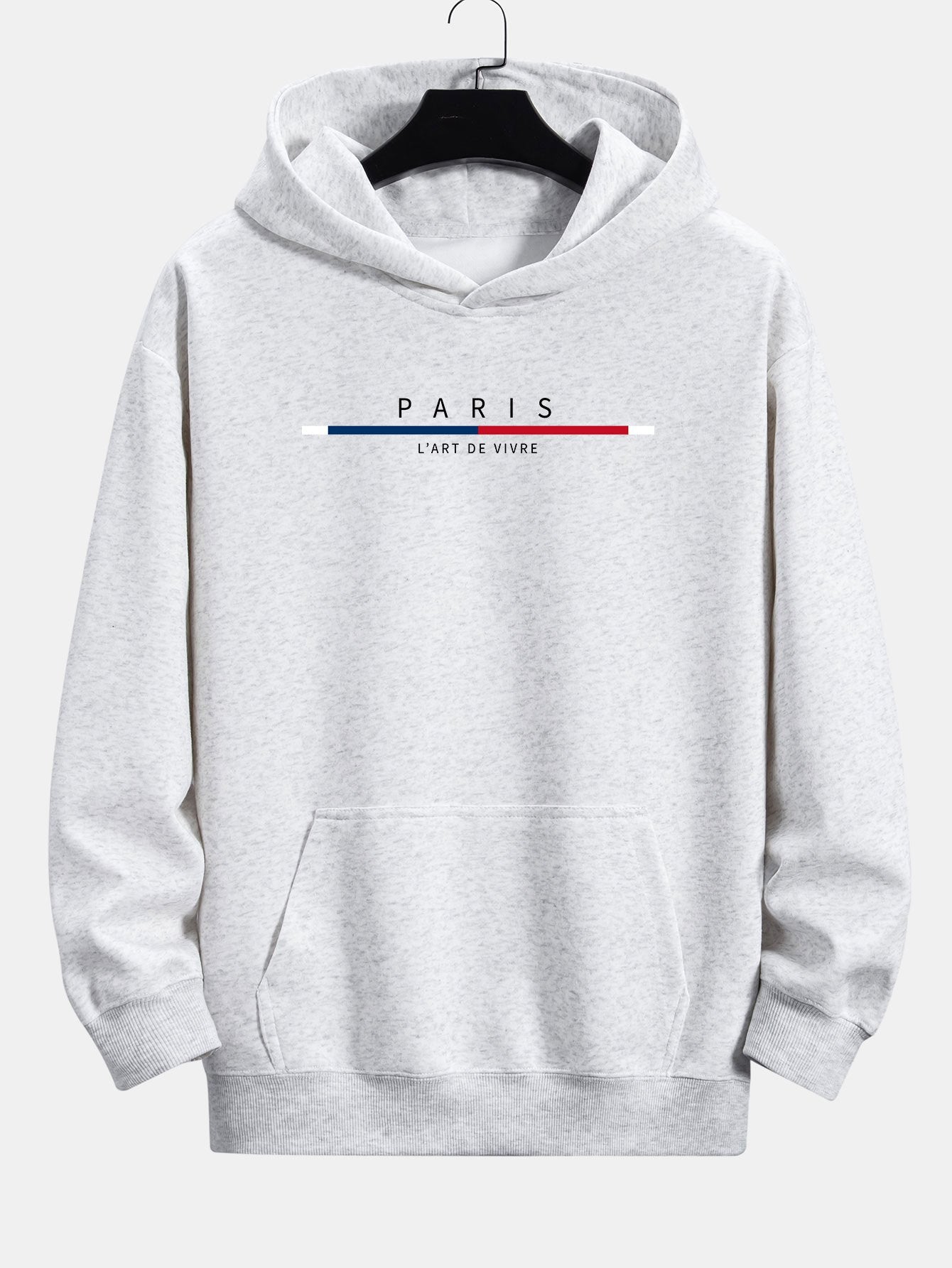 Prince | Paris Stripe Print Relax Fit Hoodie