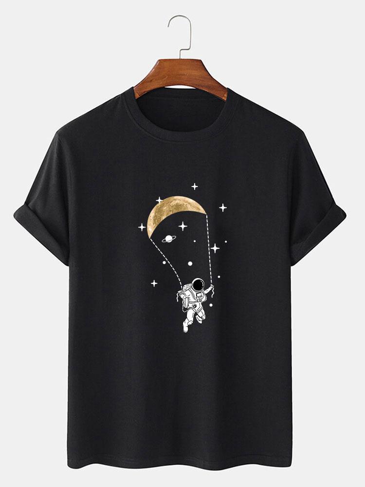 Lluís® | Astronaut Moon Print T-Shirt