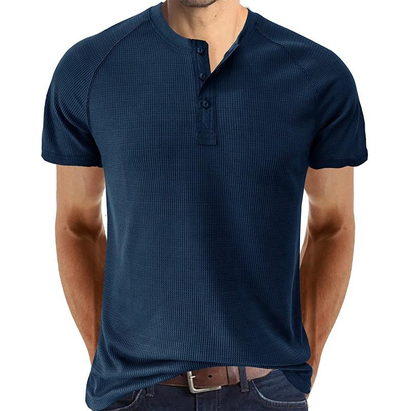Men's gh Gy Short Sleeve Henley T-Shirt