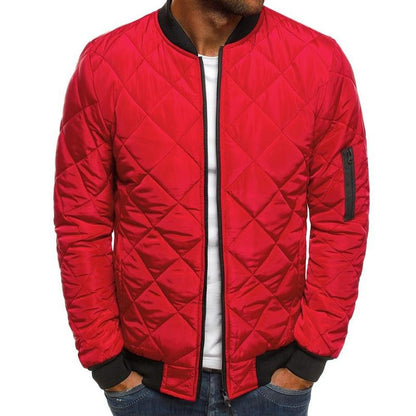 Bertus® | Men's Padded Stand Collar Solid Color Thermal Padded Jacket 17181514X