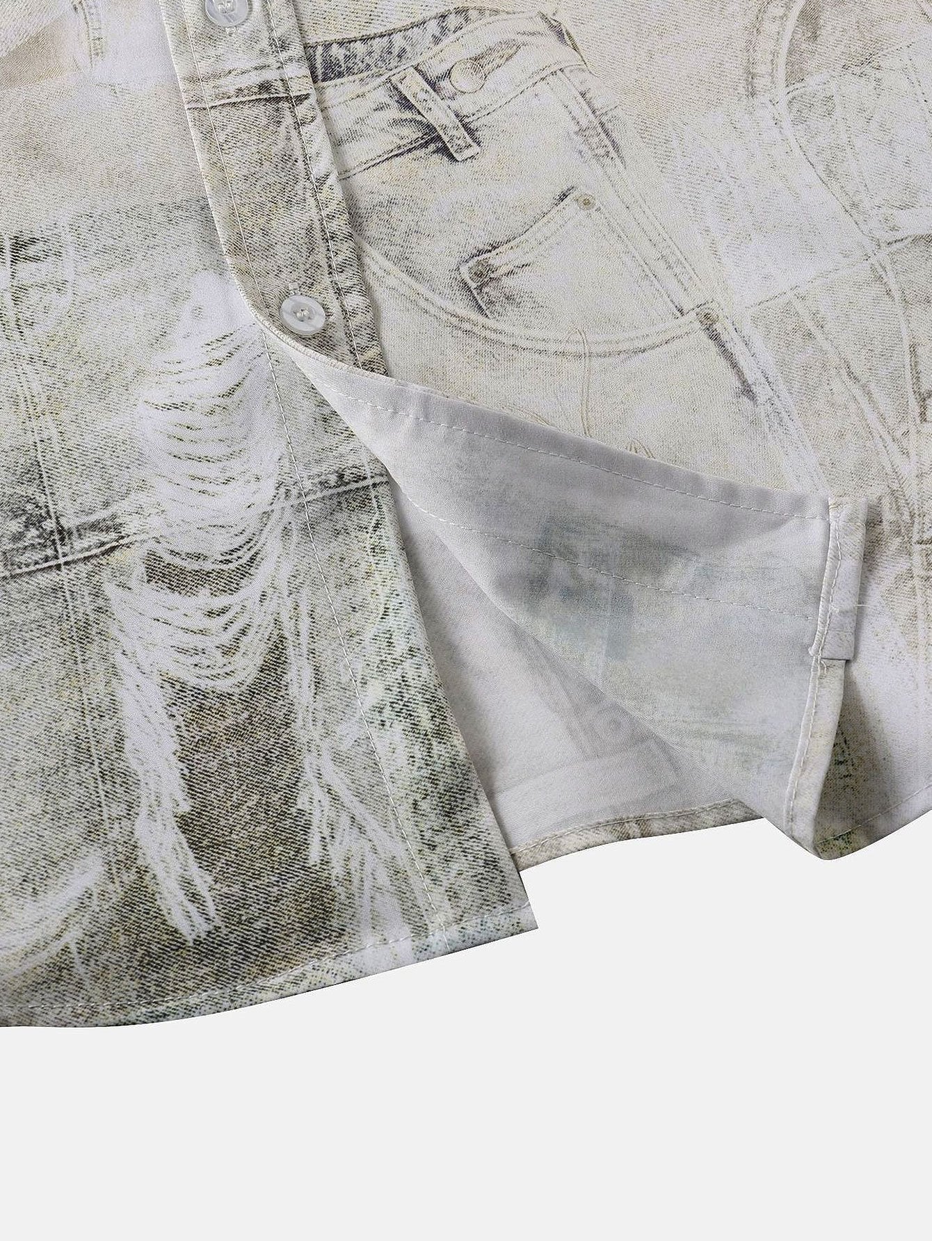 Allen® | Vintage Denim Print Shirt