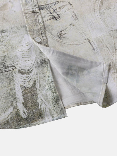 Allen® | Vintage Denim Print Shirt