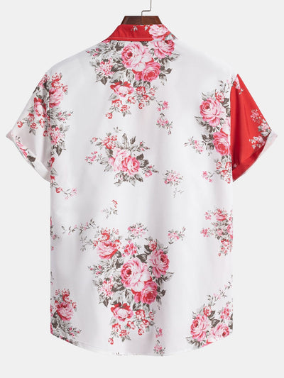 Warren® | Two Tone Rose Print Button Up Shirt