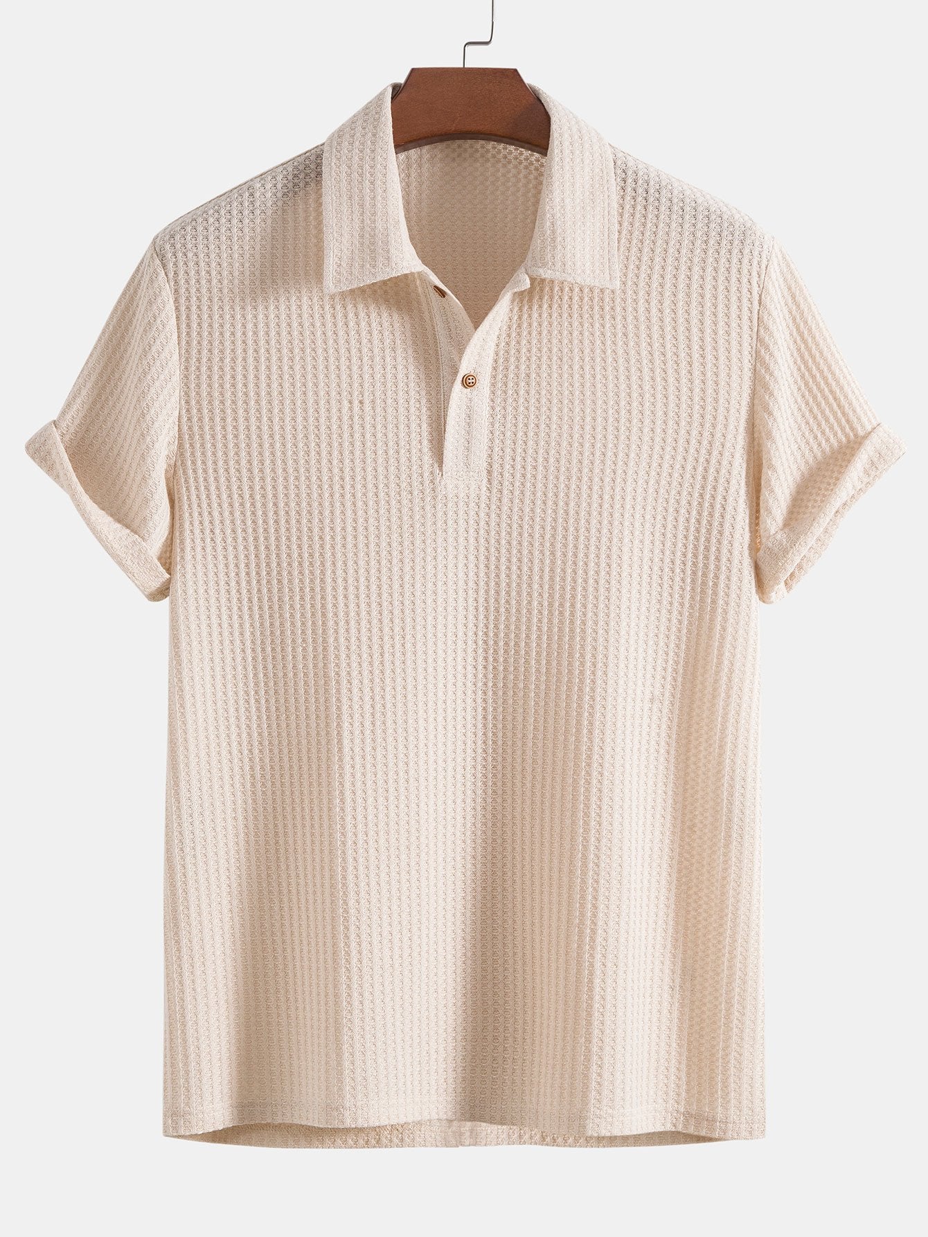 Zeus® | Knitted Waffle Polo Shirt