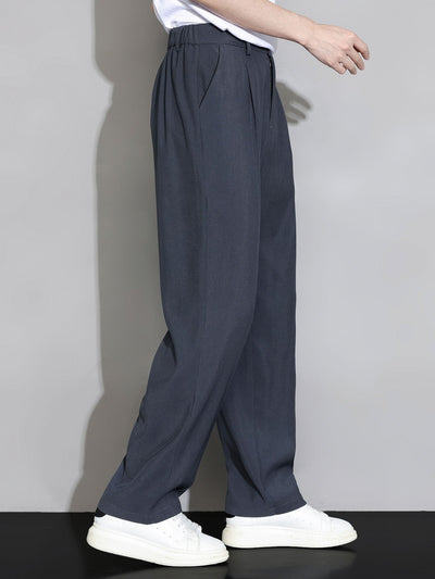 Eustaquio® | Relax Fit Elastic Waist Straight Leg Trousers