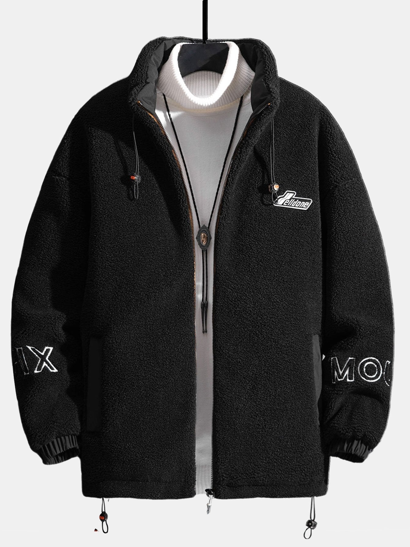 Lorenzo | Quilted Lined Teddy Fleece Zip Up Jacket