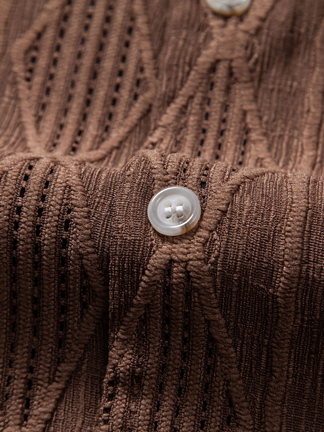 Chester® | Geometric Jacquard Eyelet Cuban Shirt