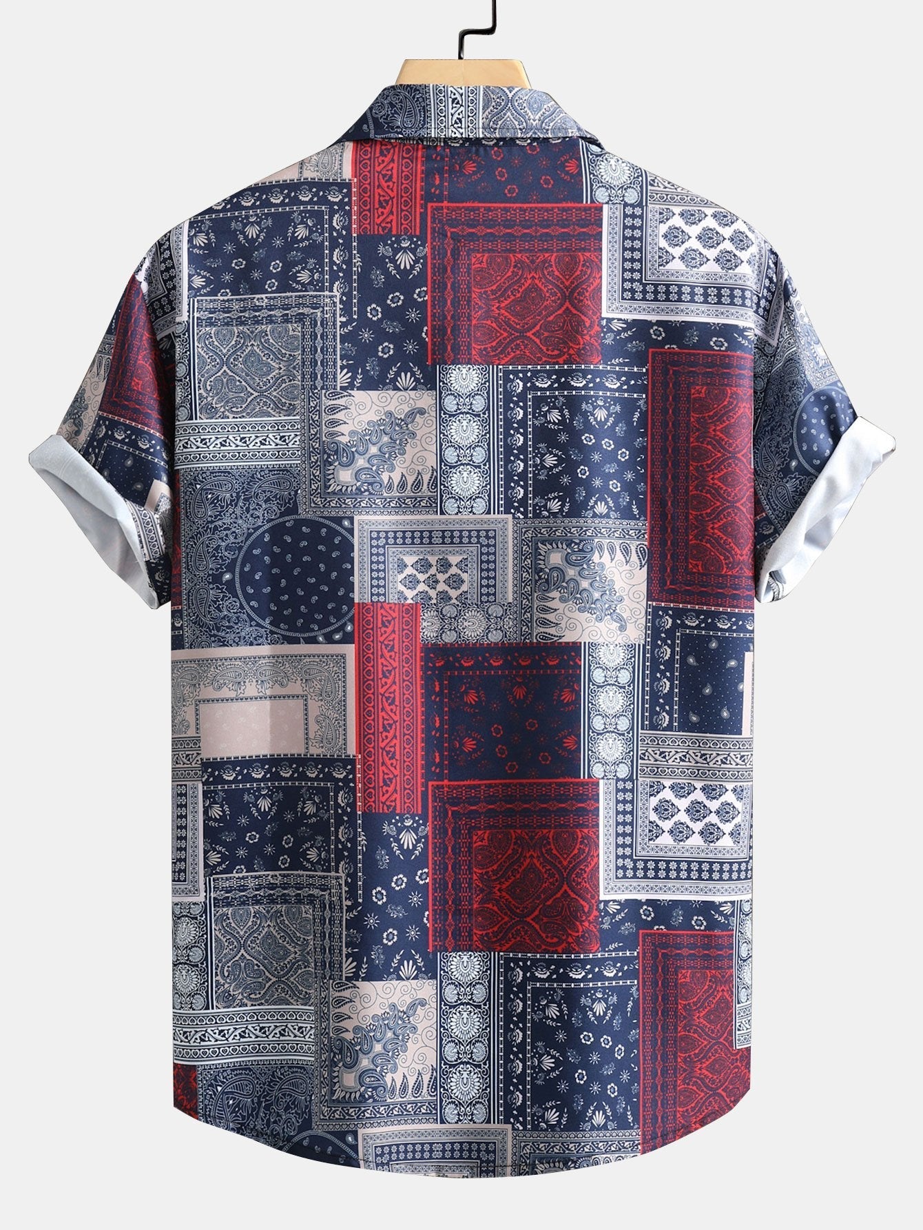 Ario® | Paisley Boder Print Button Up Shirt