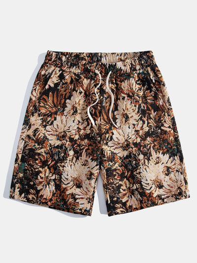 Avni® | 3 Pieces Painted Floral Jacquard Shorts