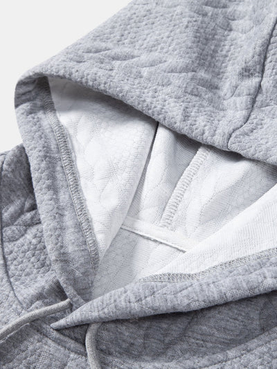 Bruce | Relax Fit Wheat Jacquard Hoodie