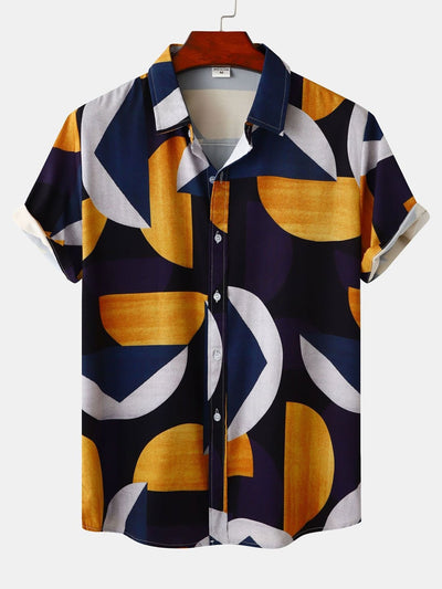 Artemio® | Geometry Print Button Up Shirt