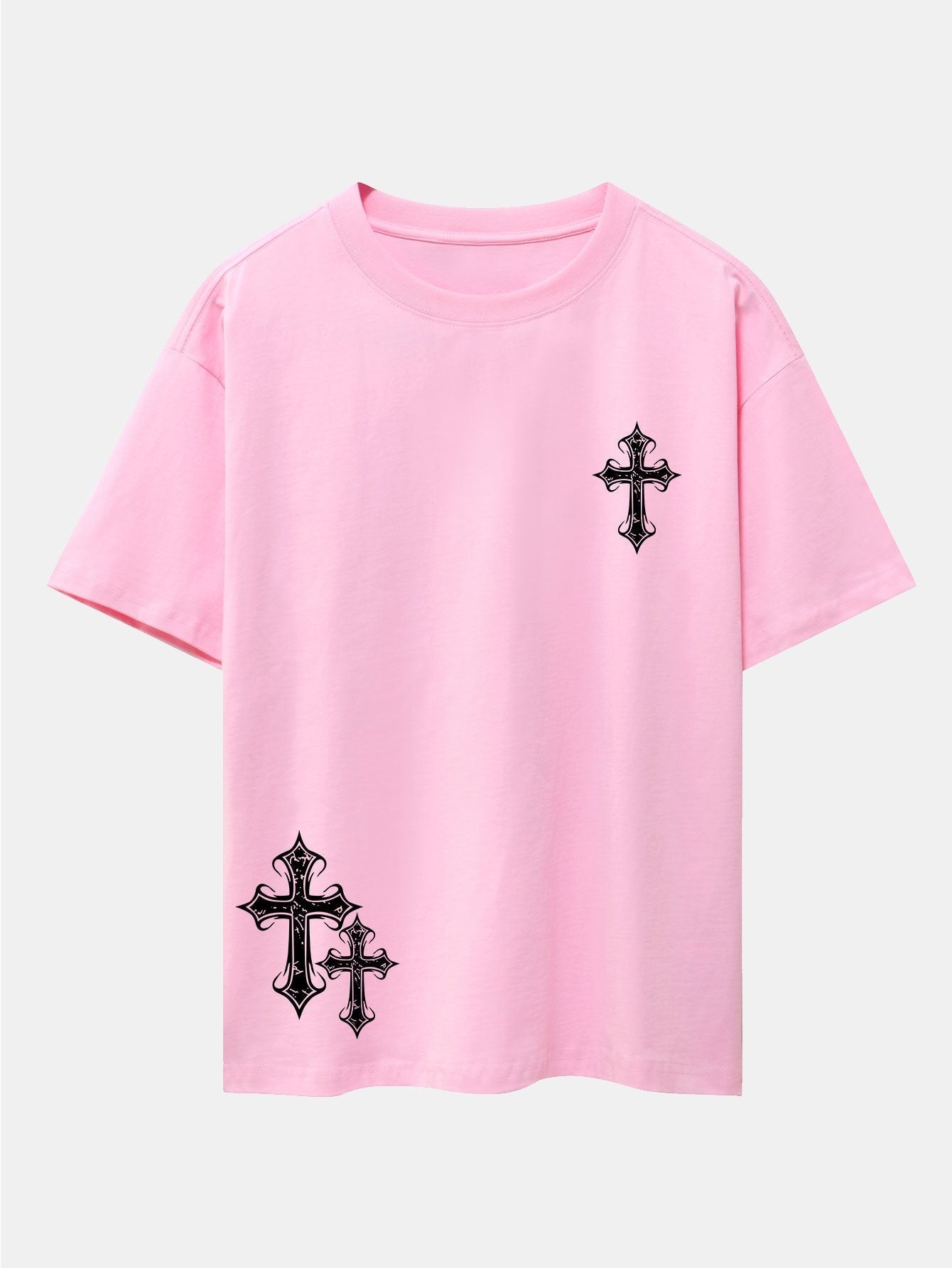 Aníbal® | Cross Print Drop Shoulder Oversize T-Shirt