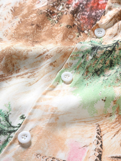 Ascanius® | Viscose Botanical Abstract Print Button Up Shirt