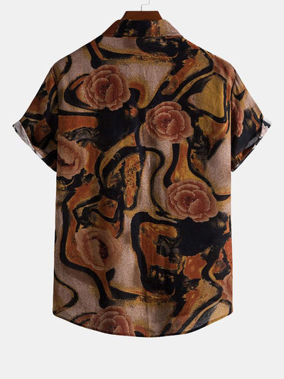 Anacletus® | Floral Print Button Up Shirt