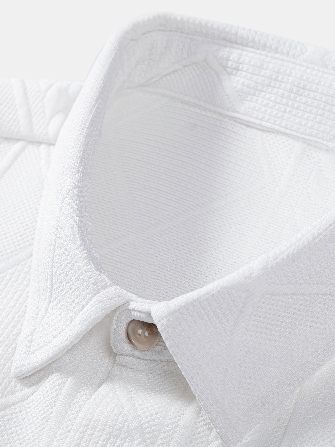 Allart® | Geometric Jacquard Button Up Shirt