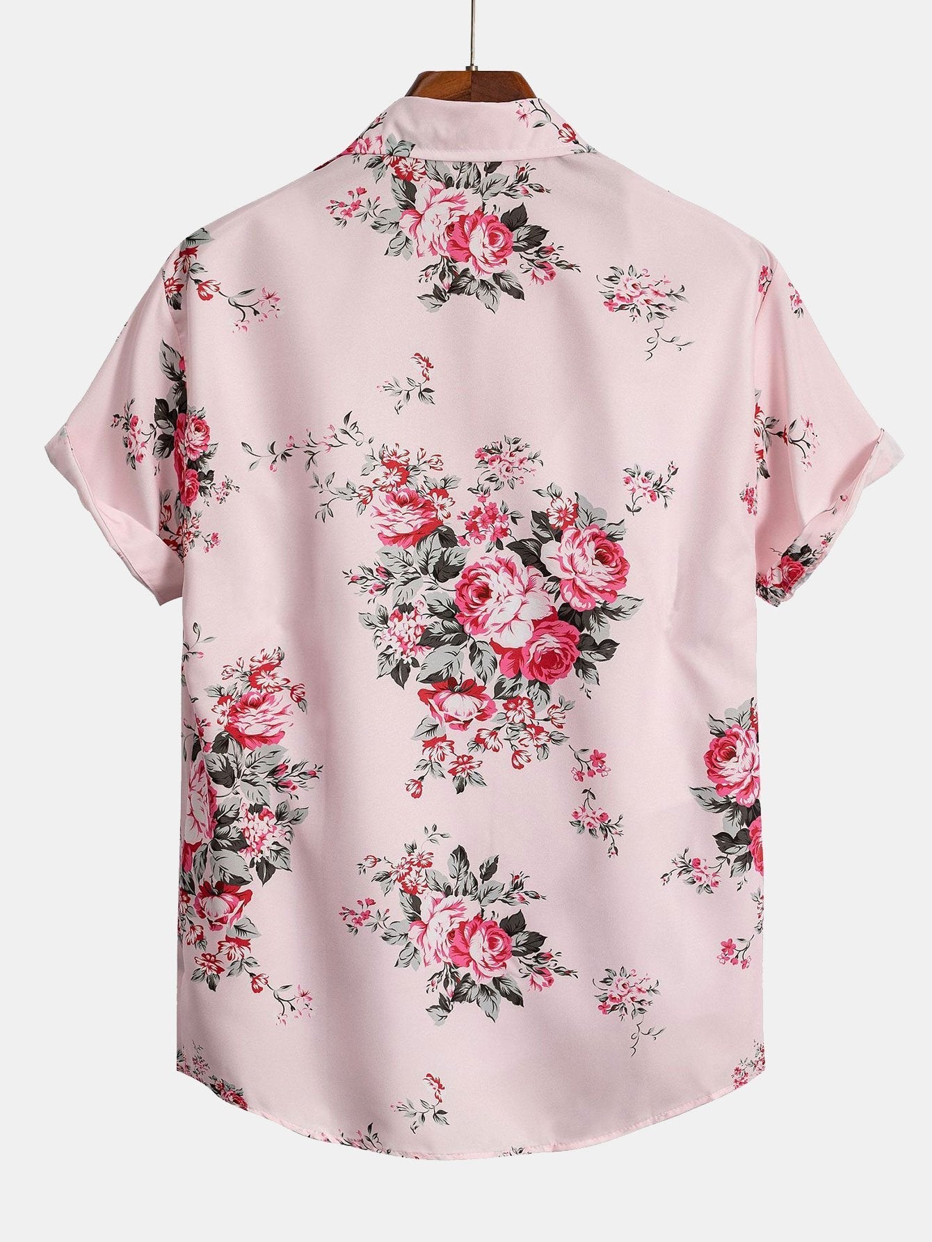 Artan® | Rose Floral Print Button Up Shirt