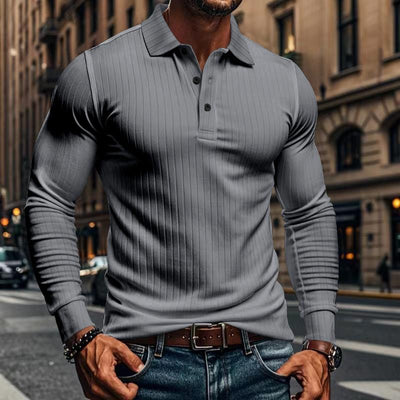 Men's Casal Elastic Long Sleeve POLO Shirt