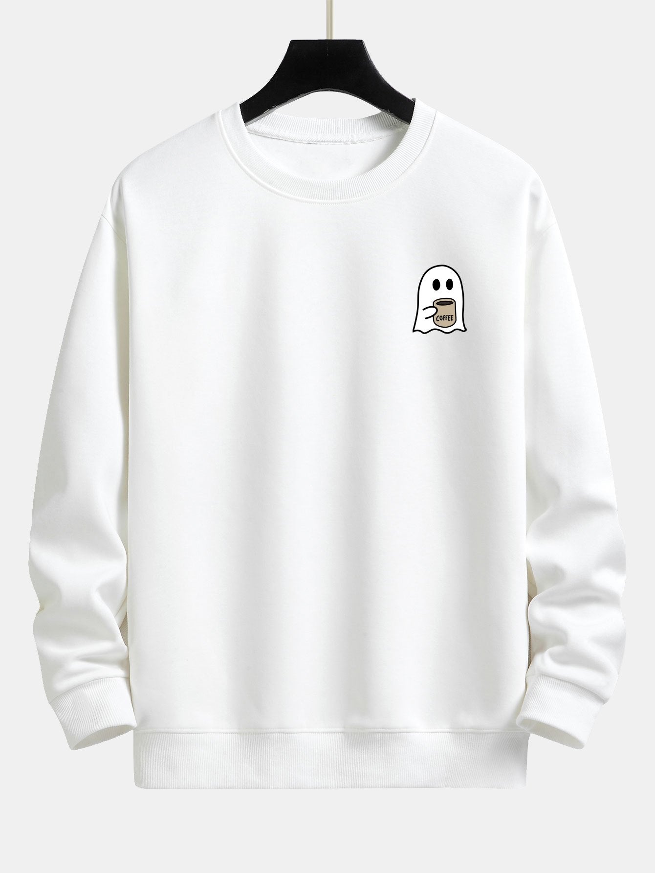 Ferdinand® | Ghost Drinking Coffee Print Relax Fit Sweatshirt