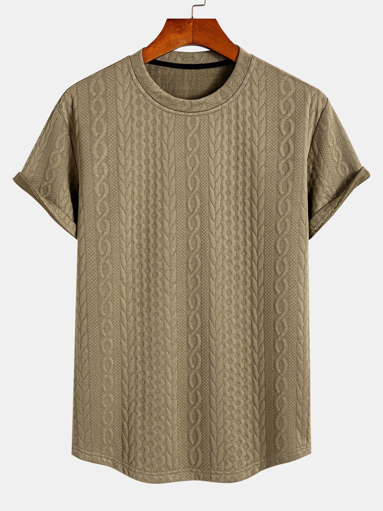 Tucker® | Twist Jacquard Arc Hem T-Shirt