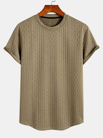 Tucker® | Twist Jacquard Arc Hem T-Shirt