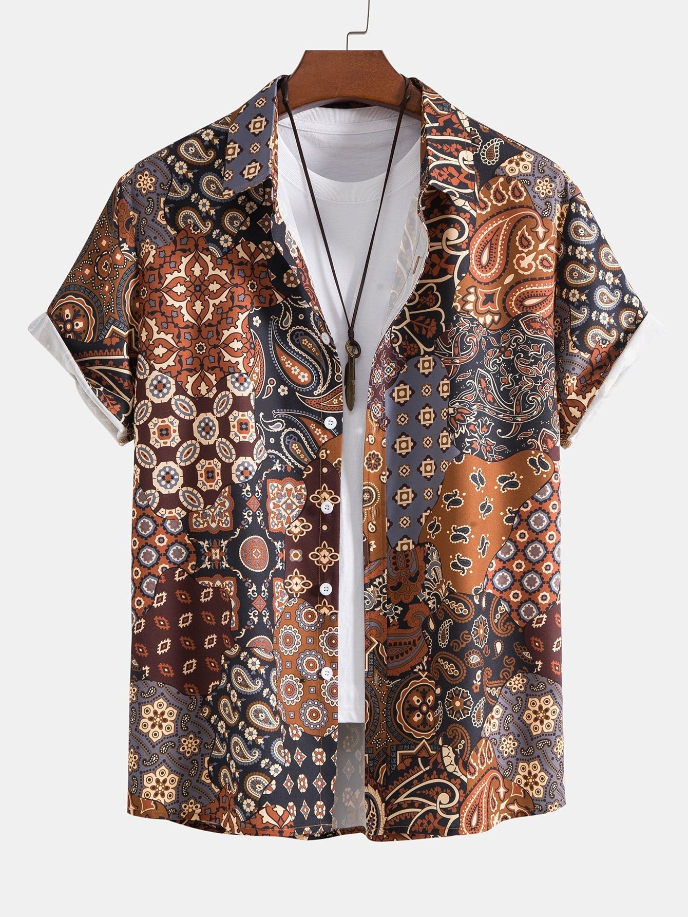 Aries® | Paisley Patchwork Print Button Up Shirt
