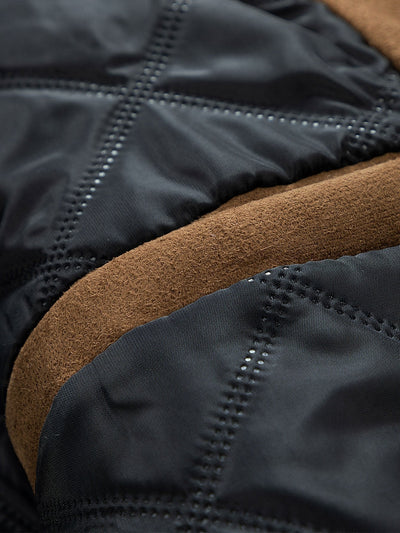 Fletcher | Suede Bomber Jacket With Quilted Liner
